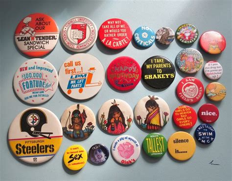 Vintage Pinback Buttons Misc Novelty Pins You Choose Genuine Vintage