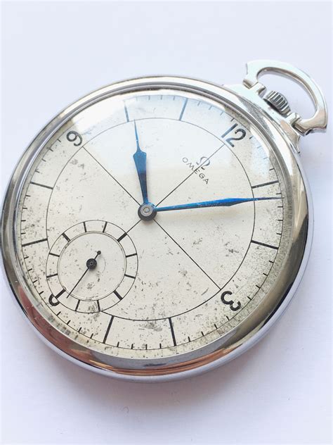 fantastic omega art deco pocket  steel case vintage portfolio