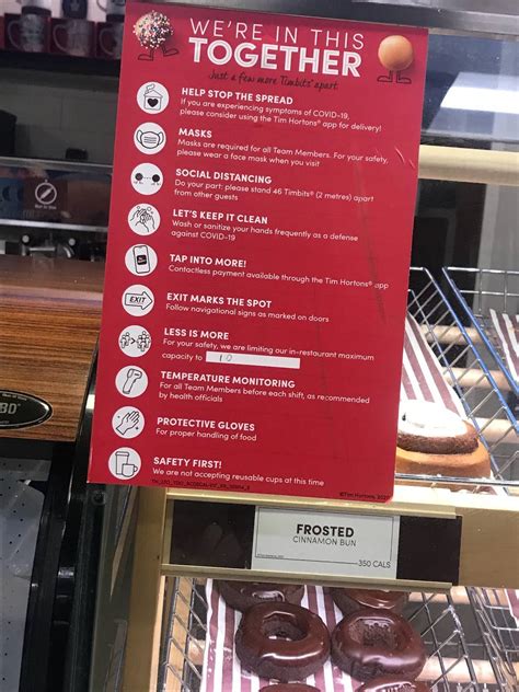 Menu At Tim Hortons Restaurant Mississauga Tenth Line W