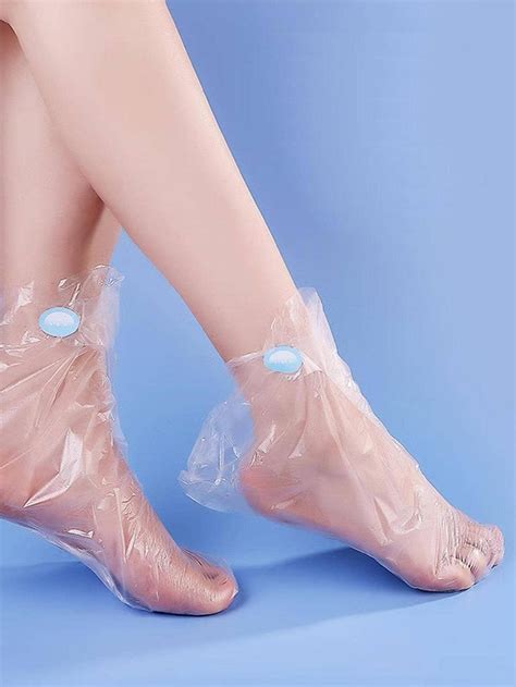 Pcs Set Plastic Foot Cover Minimalist Clear Disposable Foot Cover