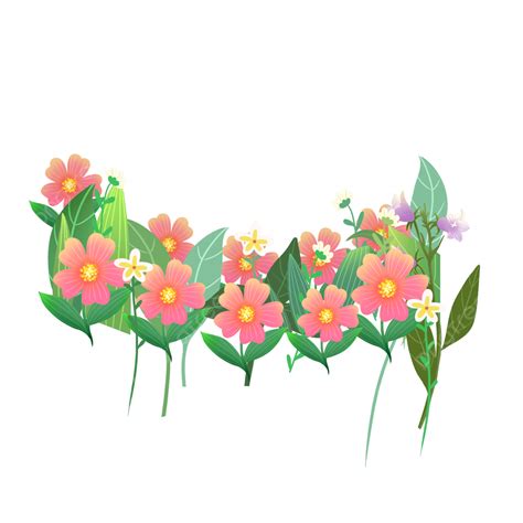 Hand Drawn Elements White Transparent Hand Drawn Cartoon Flower