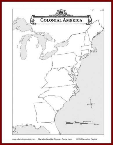 Blank Colonial America Map - Corine Cherianne