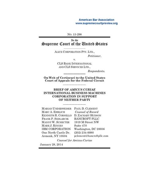 Ibm Amicus Curiae Brief