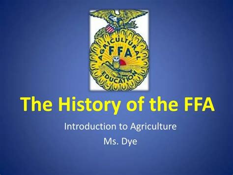 Ppt The History Of The Ffa Powerpoint Presentation Free Download