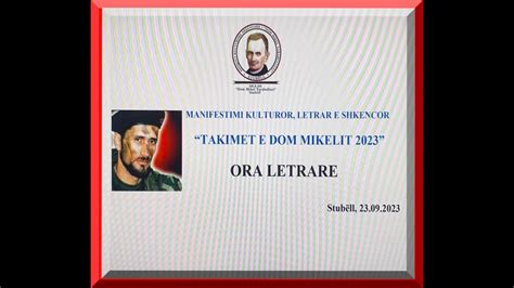 ROGANA 2023 TAKIMET E DOM MIKELIT 2023 ORA LETRARE 23 09 2023 STUBËLL