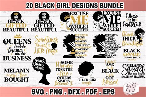 Black Woman Svg Bundle African Woman Svg Afro Woman Svg Melanin Svg