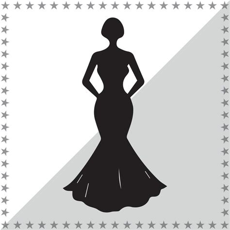 Dress Silhouette illustration, Dress Silhouette, Dress Silhouette art on white background ...