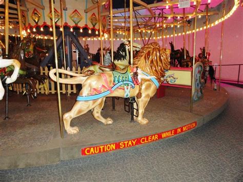 Dentzel lion on the carousel at the Children's Museum in Indianapolis ...