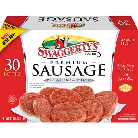 Save A Lot Swaggertys Farm Premium Breakfast Sausage Patties Hot Same Day Delivery Or Pickup