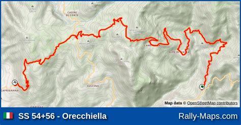 Ss Orecchiella Stage Map Rallye Sanremo Wrc Rally