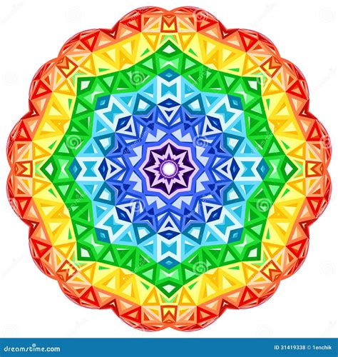 Rainbow Kaleidoscope Vector Vibrant Circle Royalty Free Stock Photos