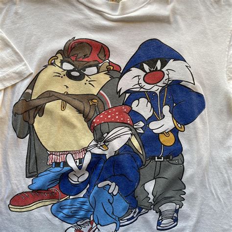 90s Gangster Looney Tunes Tee Size Xl Depop