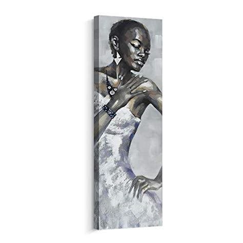 Artinme Framed African American Black Art Dancing Black Women In Dress Wall Art