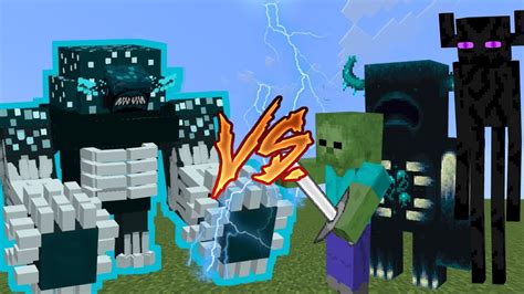 War Titan Warden Vs Zombie Titan Enderman Titan Warden Titan