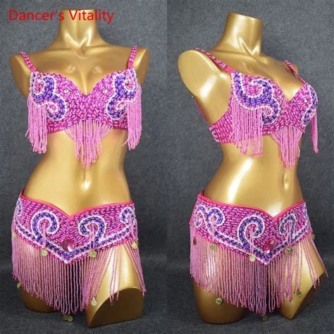 Lady S Belly Dance Costume Set Bra Belt Piece Set Belly Dancing