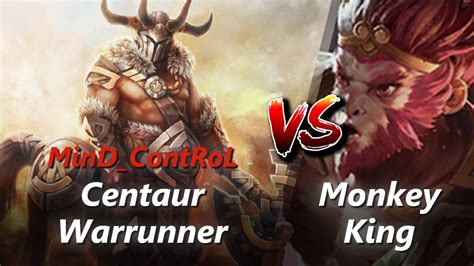 Mind Control Offlane Centaur Warrunner Vs Monkey King Jakiro First