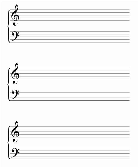 Blank Treble Clef Staff Paper Awesome Blank Staff Paper Treble Clef Ufreeonline Template