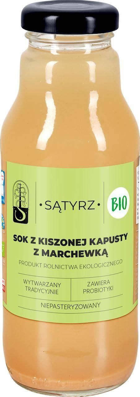 Sątyrz Probiotyczny Sok Z Kiszonej Kapusty I Marchewki Bio 500ml Ceny