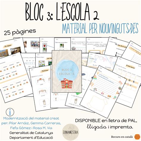 Bloc 3 L Escola 2 Material Per Nouvinguts Des