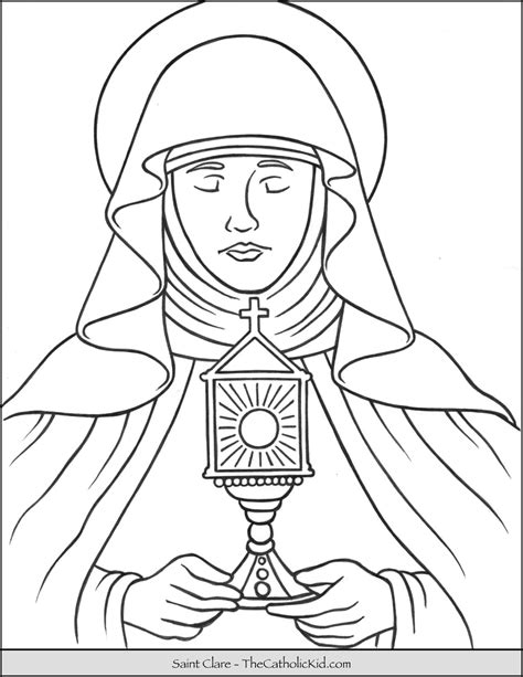 Saint Clare Coloring Page