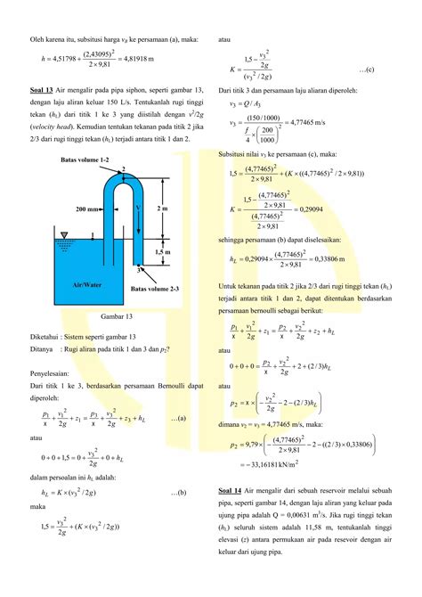 Modul Mekanika Fluida Dasar Dasar Perhitungan Aliran Fluida Pdf