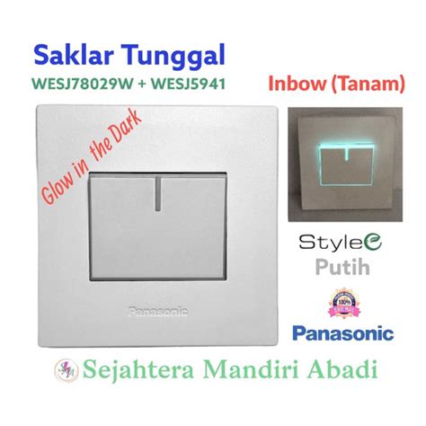 Jual Saklar Tunggal Panasonic Engkel Single Wide Putih Style E Wesj