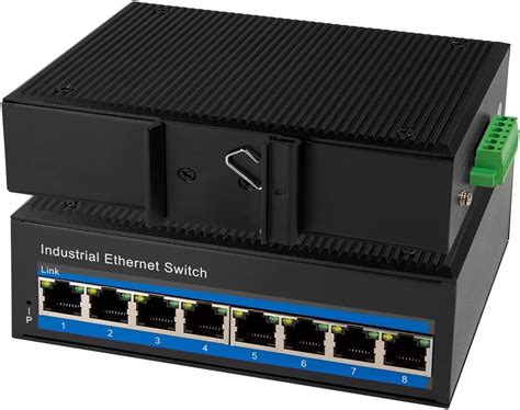 LogiLink NS203P Industrieller Gigabit Ethernet Switch 8 Port 10 100