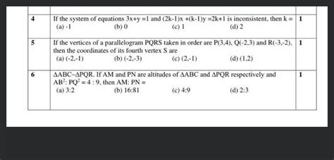 456if The System Of Equations 3xy1 And 2k 1x K 1y2k1 Is Incon