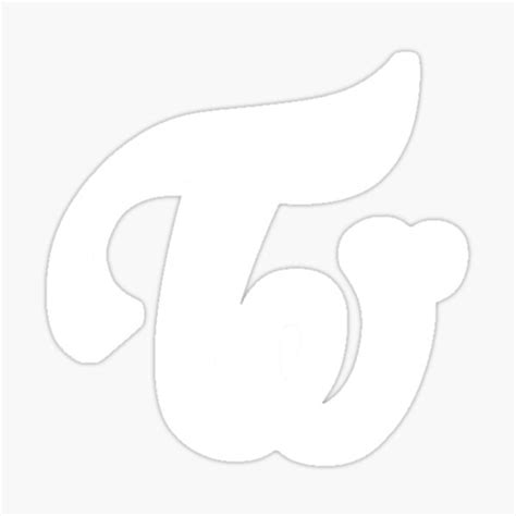 Twice Logo White Sticker For Sale By Bballcourt Redbubble