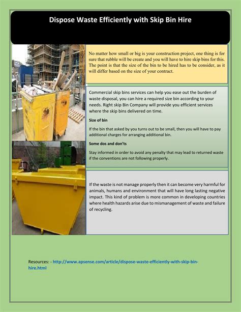 Ppt Dispose Waste Efficiently With Skip Bin Hire Powerpoint