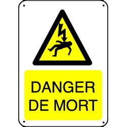 Panneau danger de mort électrique Pictogrammes de danger