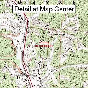 Amazon USGS Topographic Quadrangle Map Corning Ohio Folded