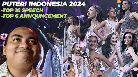 REACTION PUTERI INDONESIA 2024 PART 3 TOP 16 SPEECH TOP 6