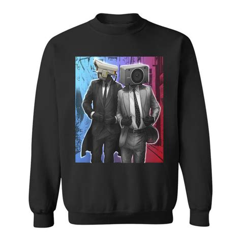 Speakerman CameramanTvman Skibidi Toilet Meme Game Sweatshirt - Seseable