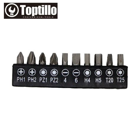 10pcs screwdriver bit set 25mm Electric screwdriver bit set PHILLIPS ...