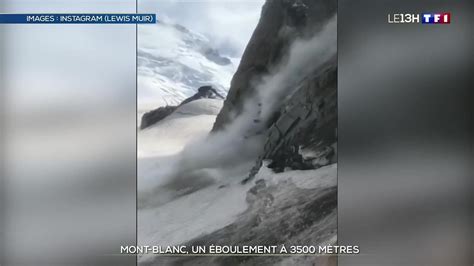 Mont Blanc un éboulement à 3 500 mètres