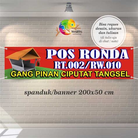 200x50 Spanduk Banner Pos Ronda Lazada Indonesia