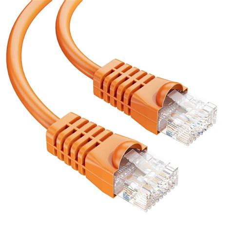 Syston Cable Technology 50 Ft Orange Cmr Riser Rated Cat6e 600mhz 23awg Solid Bare Copper