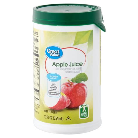 Great Value Frozen Apple Juice 12 Fl Oz Freezing Apples Apple Juice Juice