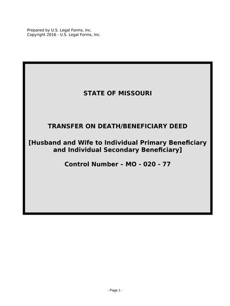 Missouri Tod Deed Complete With Ease Airslate Signnow