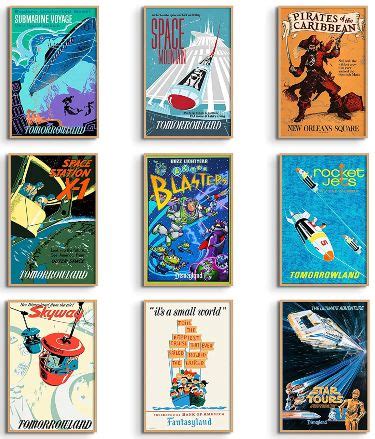 Vintage Disney Posters, Space Mountain, Pirates of the Caribbean, Its a ...