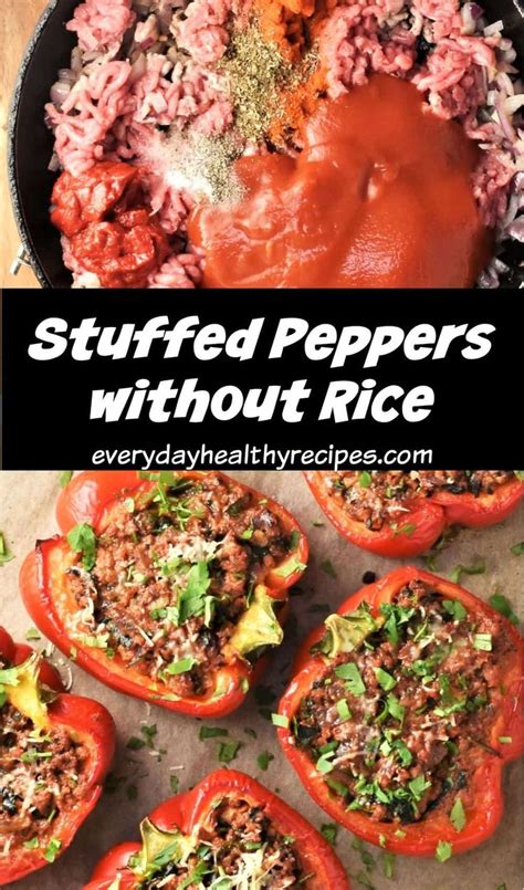 Stuffed Peppers Without Rice In A Skillet