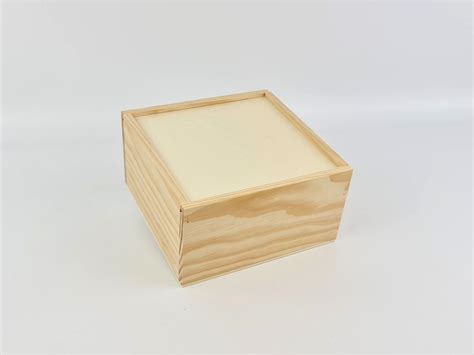 Caja De Madera Pino X X Cm C Tapa Corredera Marco Ref Mabaonline