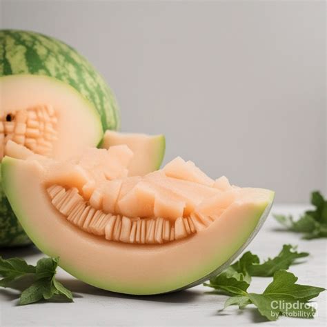 Premium Ai Image Slice Of Japanese Melons Orange Melon Or Cantaloupe