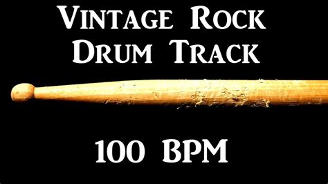 Vintage Rock Drum Track 100 Bpm Drum Beats For Bass Guitar Instrumental Isolated Drums Beat