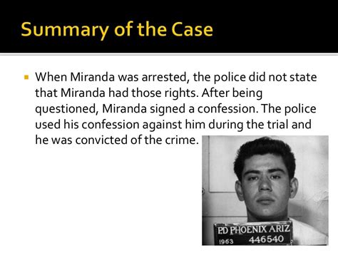 Miranda V Arizona