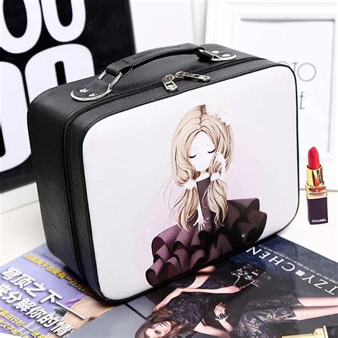 2017 New Cosmetic Box Female Professional Pu Cosmetic Bag Womens Large