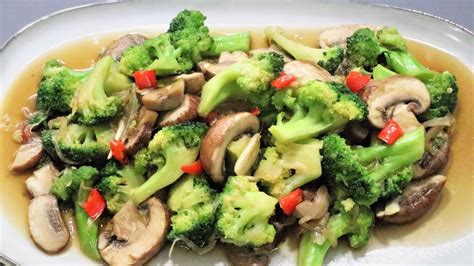 Tumis Brokoli Jamur Saus Tiram Yang Enak Banget Broccoli Mushroom In