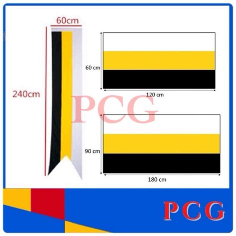 2x4 3x6 2x8 Bendera Perak Flag Perak Polyester Bunting Perak