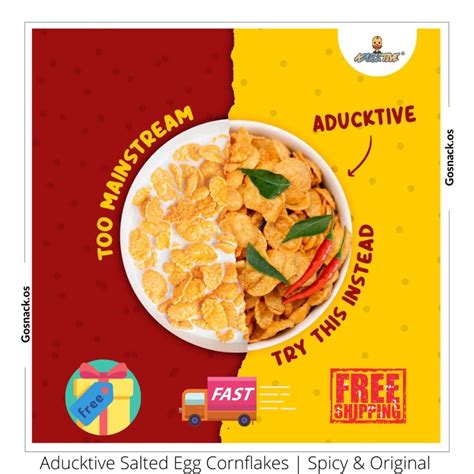 Ready Stock Aducktive Originalspicy Salted Egg Cornflakesmini Popia